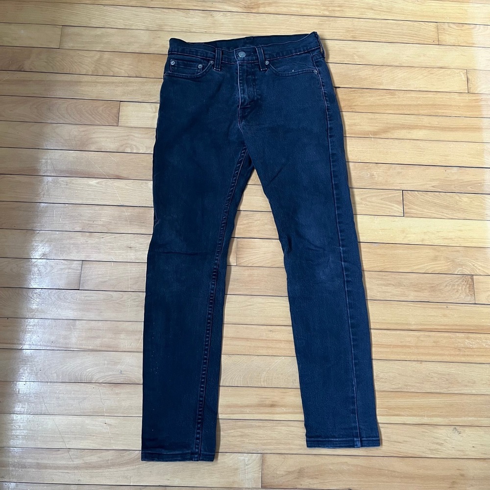 Levi's 510 Jeans Mens 28x32 Washed Black Denim Pants